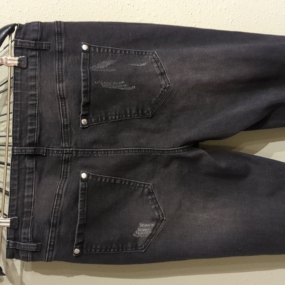 K.Jordan Black Washed Jeans Embellished Bling Size 14 - Picture 12 of 13